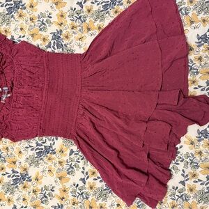 UO Rosie Smocked Tiered Ruffle Romper
